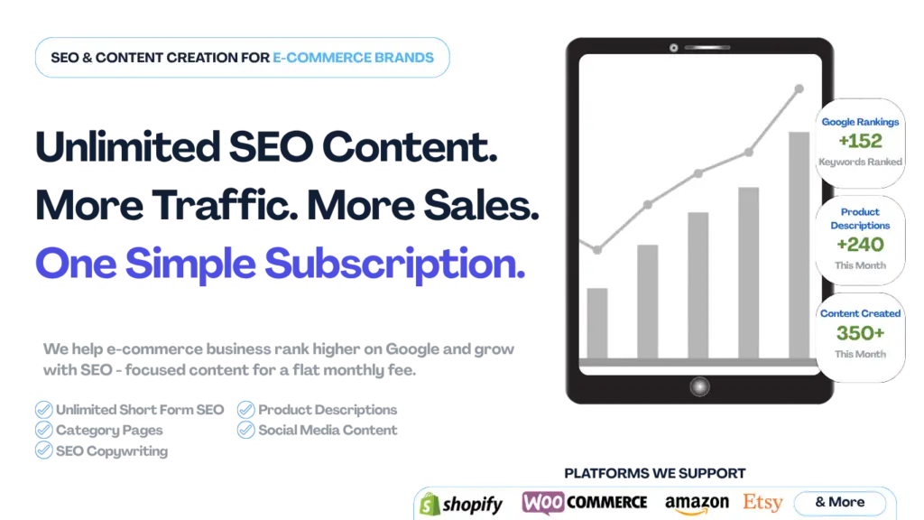 StoreFront SEO More Traffic More Sales SEO Content for a Flat Monthly Fee